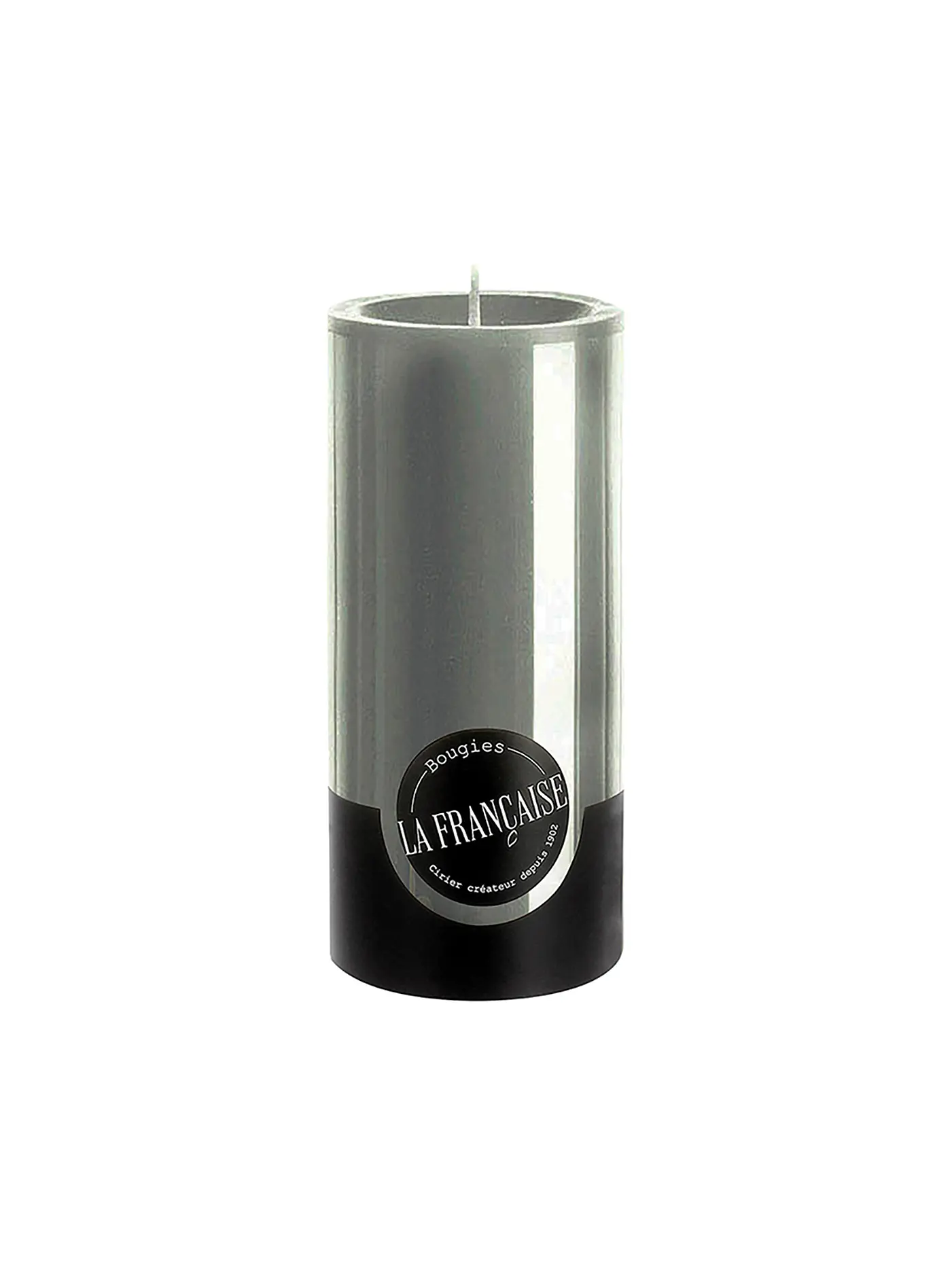 BOUGIES LA FRANCAISE | Stumpenkerze COLORAMA 15x7cm blanc | grau